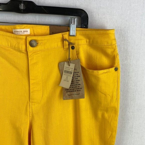 COLDWATER CREEK Cropped Yellow Jeans NWT - Picture 3 of 10